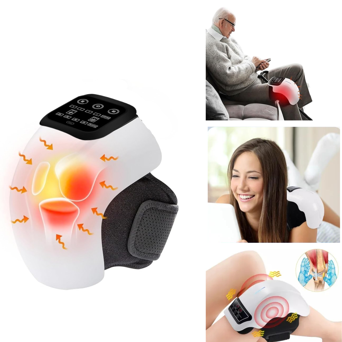 Masajeador de Rodilla 4 en 1 con Calor y Vibración