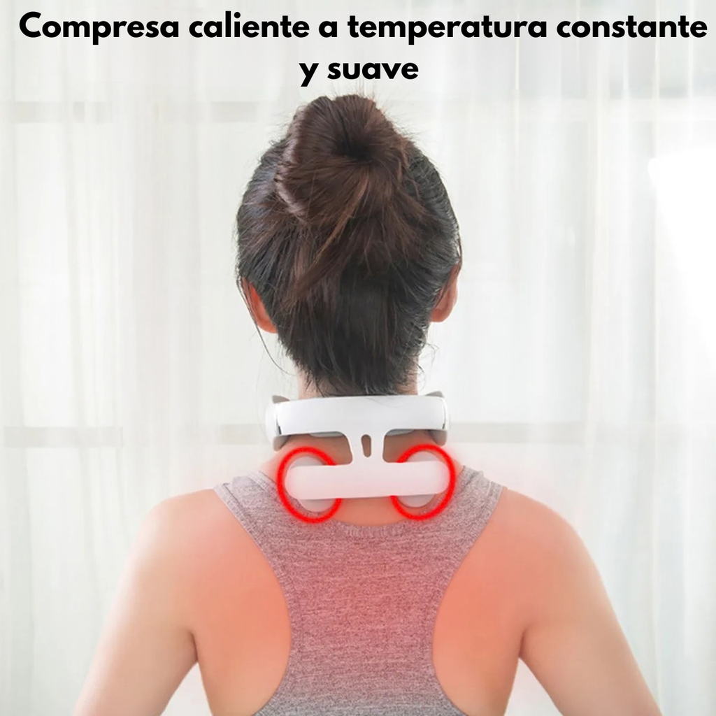 Masajeador Cervical Inalámbrico 4 Cabezales | Calor y 6 Modos