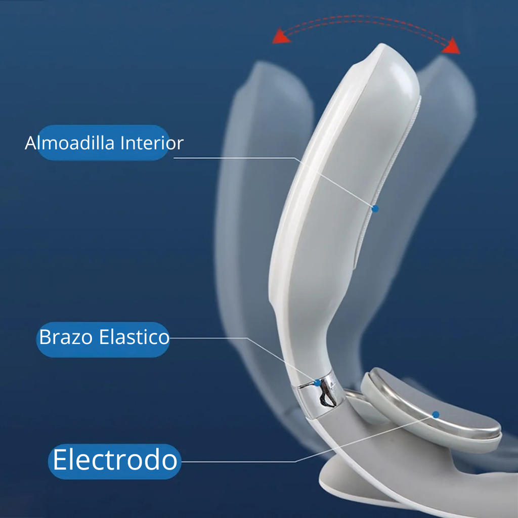 Masajeador Cervical Inalámbrico 4 Cabezales | Calor y 6 Modos