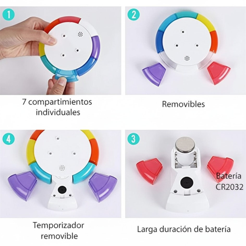 Pastillero Electrónico Semanal con Alarma