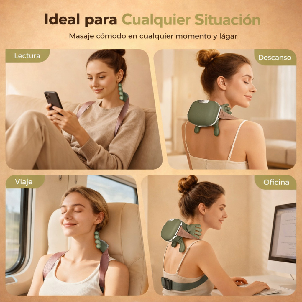 Masajeador de Cuello y Hombros con Calor | Descanso en Casa