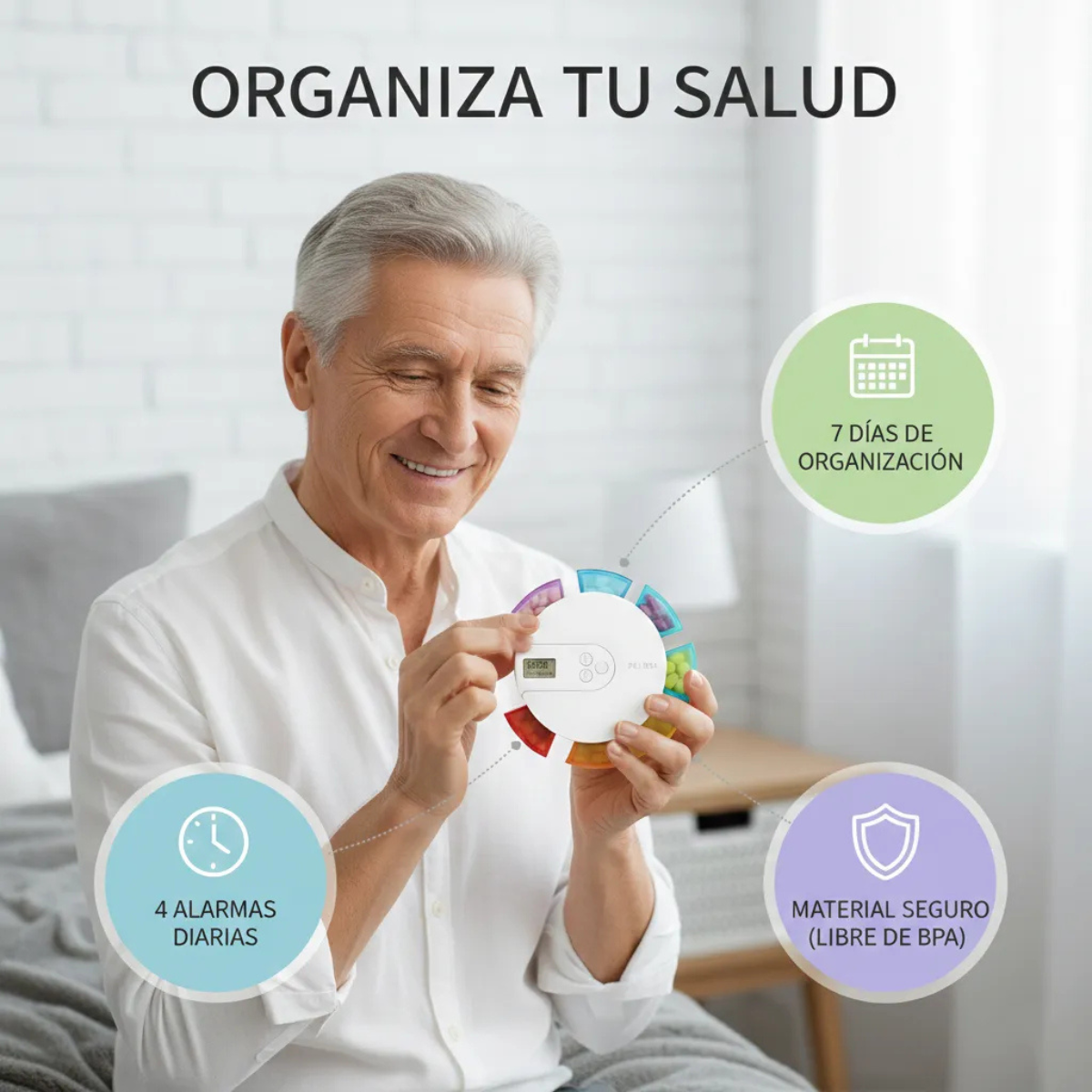 Pastillero Electrónico Semanal con Alarma