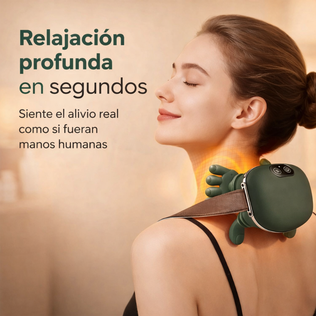 Masajeador de Cuello y Hombros con Calor | Descanso en Casa