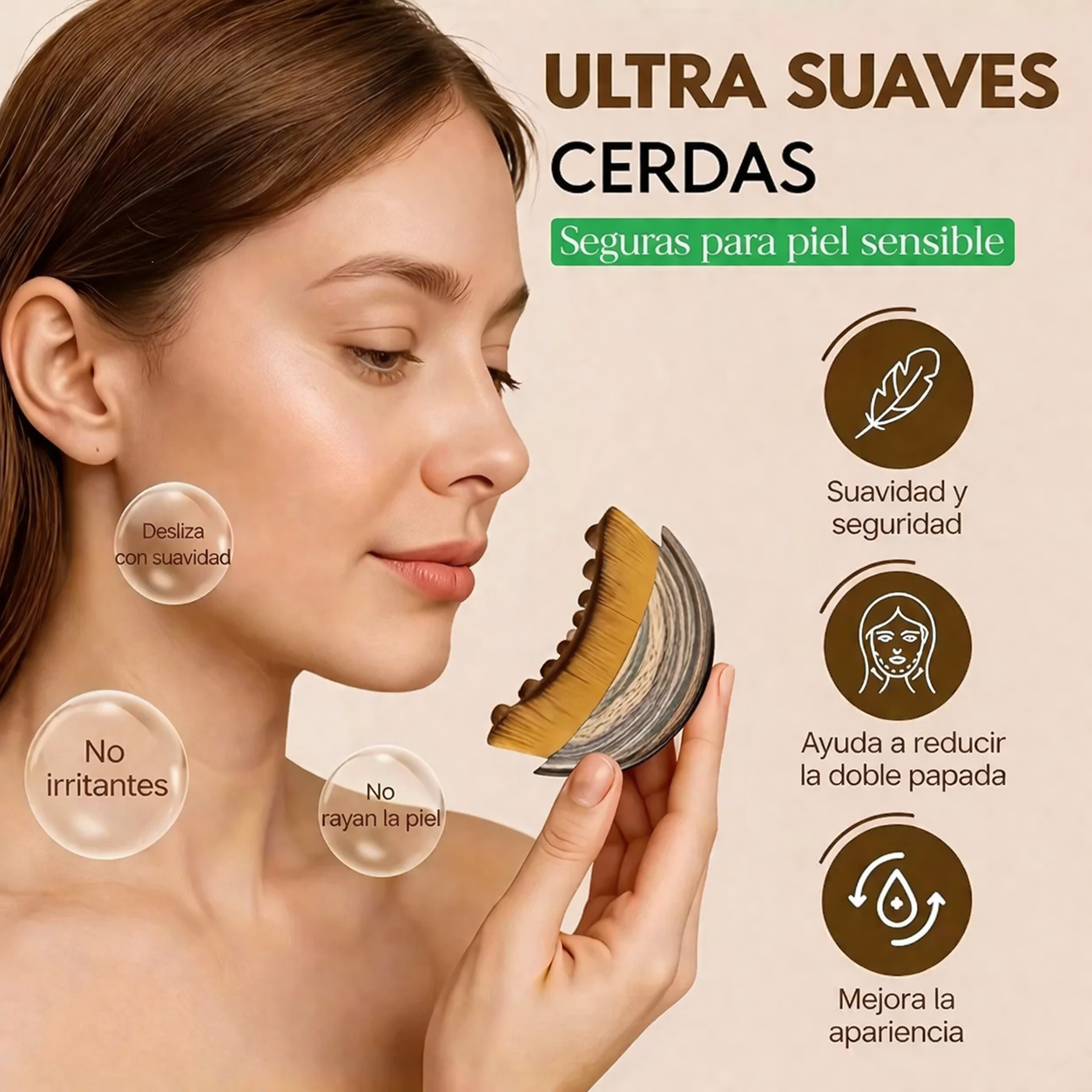 Cepillo Facial de Masaje y Contorno Estético