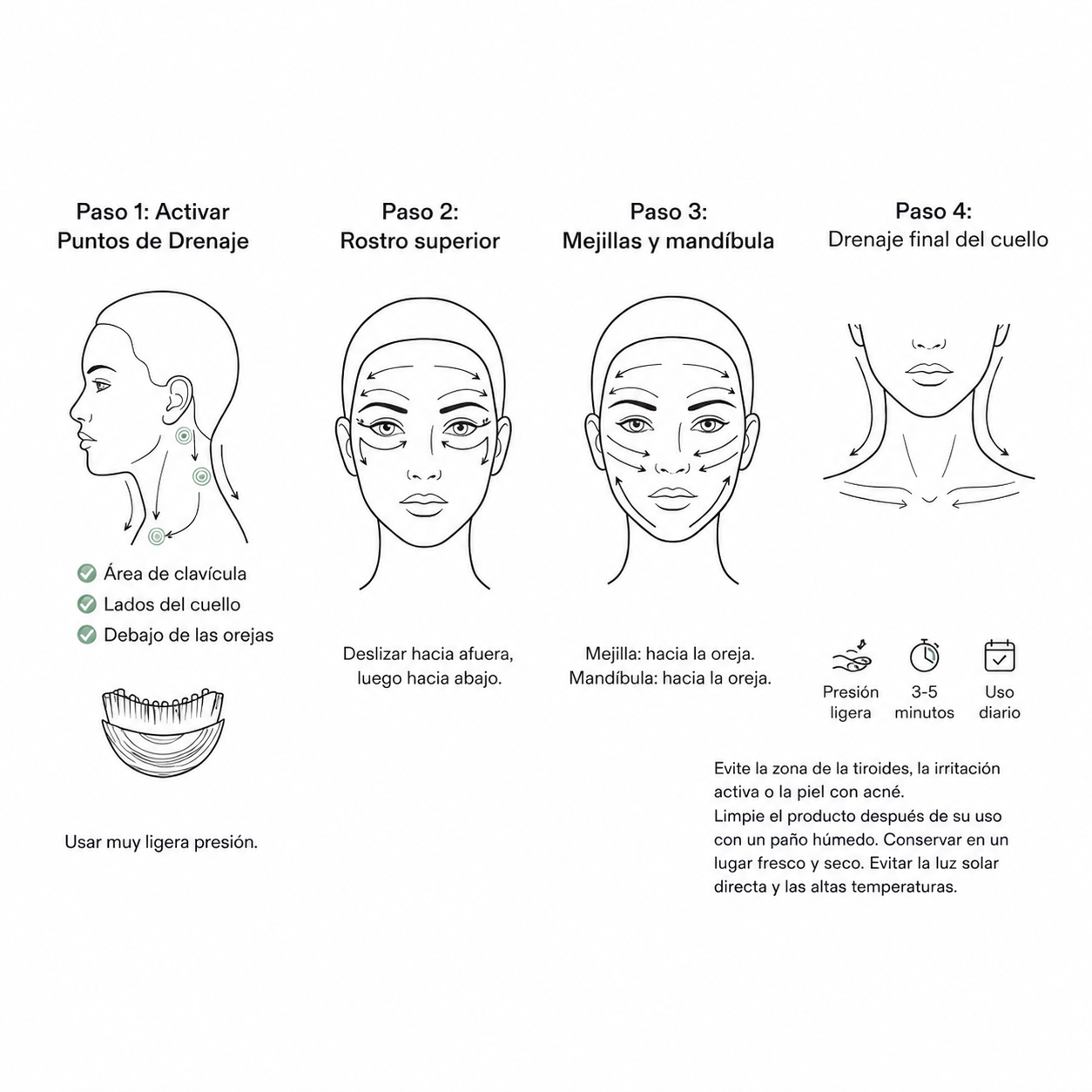 Cepillo Facial de Masaje y Contorno Estético