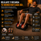 Masajeador Eléctrico de Pies y Pantorrillas con Calor Relajante para Uso en Casa