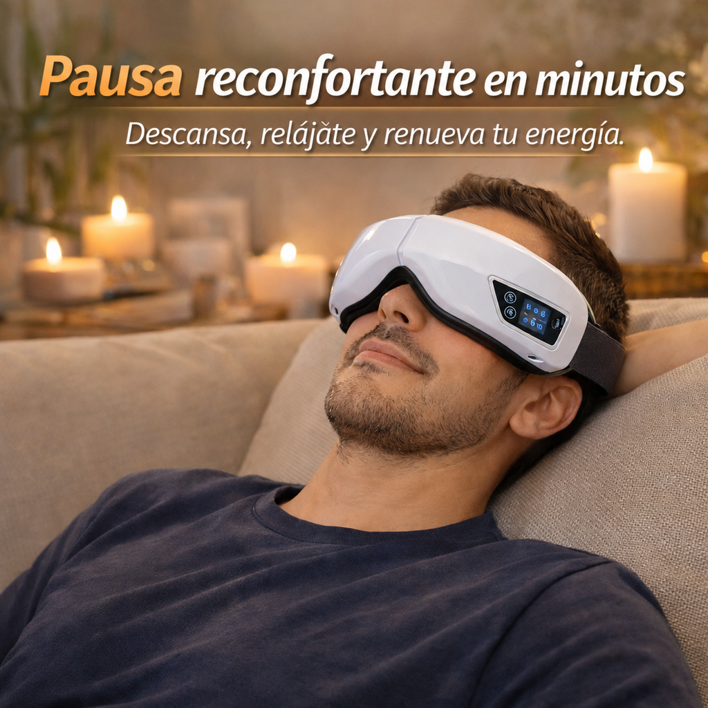 Masajeador Ocular Inteligente 6D con Calor y Bluetooth