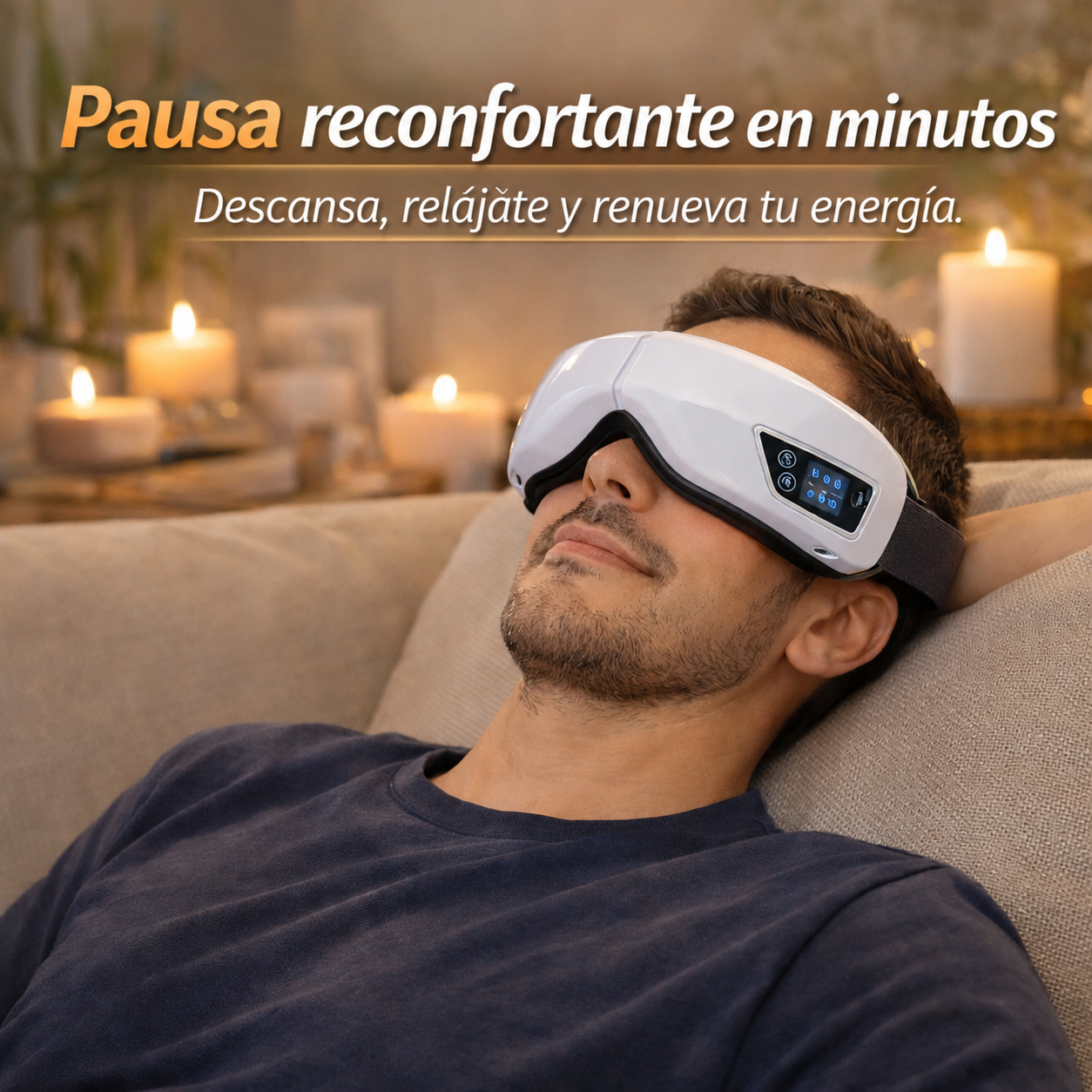 Masajeador Ocular Inteligente 6D con Calor y Bluetooth