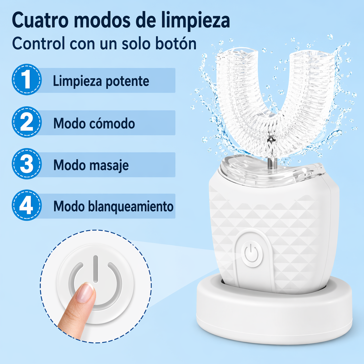 Cepillo Eléctrico Automático 360° Recargable | Limpieza Diaria