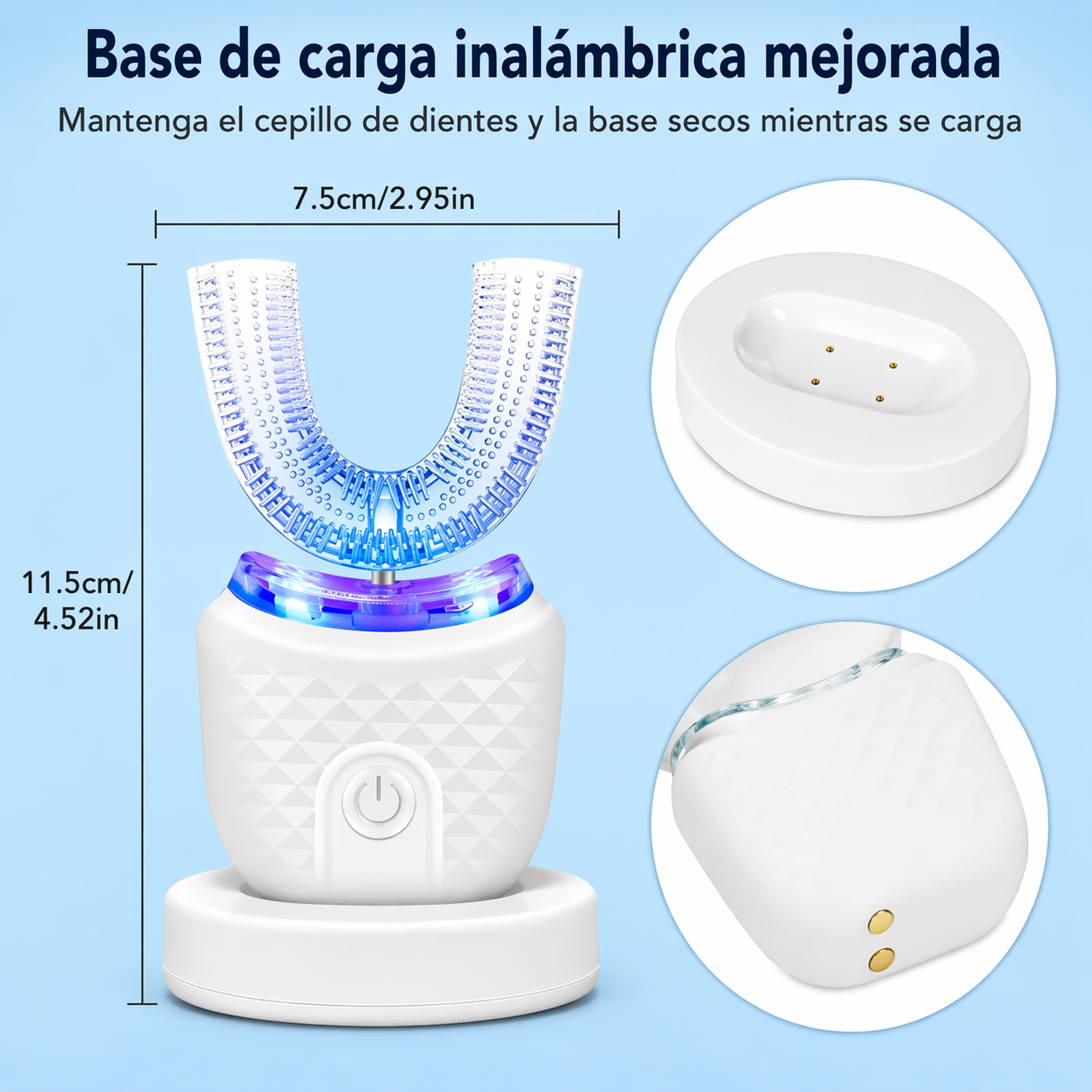 Cepillo Eléctrico Automático 360° Recargable | Limpieza Diaria