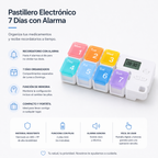 Organizador de Pastillas Inteligente 7 Días con Alarma