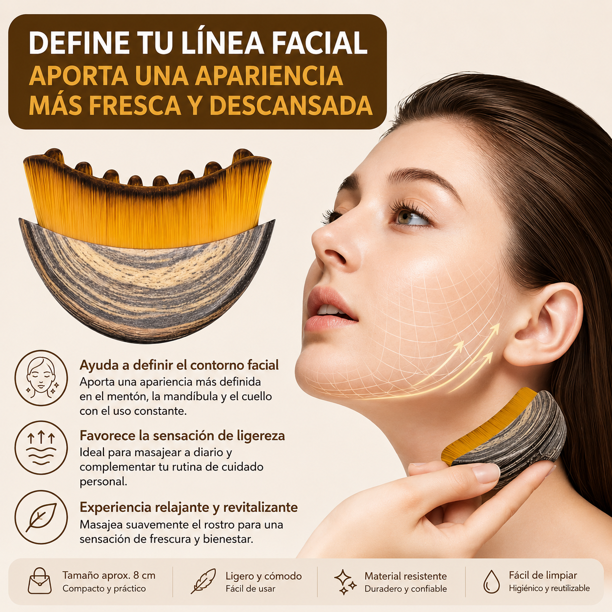 Cepillo Facial de Masaje y Contorno Estético