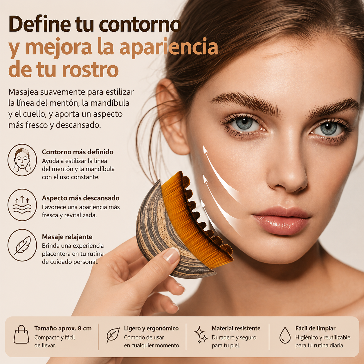 Cepillo Facial de Masaje y Contorno Estético
